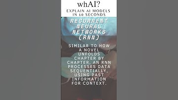 Explaining AI in 10 seconds: Recurrent Neural Networks (RNN)