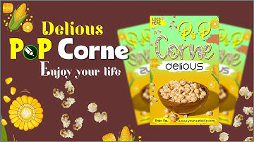 create a popcorn poster design | social media post design ideas || coreldraw tutorials for Beginners