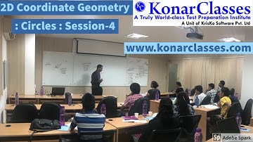 www.konarclasses.com : 2D-Coordinates-Geometry - Circles Session-4
