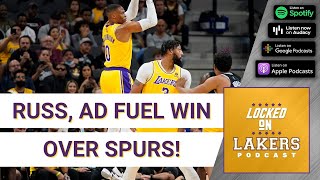 The Lakers Beat The Spurs, Huge Nights From Russell Westbrook, Anthony Davis. Guest Mo Dakhil