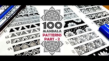 100 mandala patterns II How to Draw Mandala Patterns For Beginners II Part 2