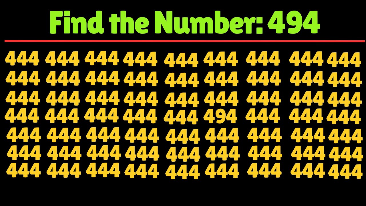 Numbers 494 Find the number