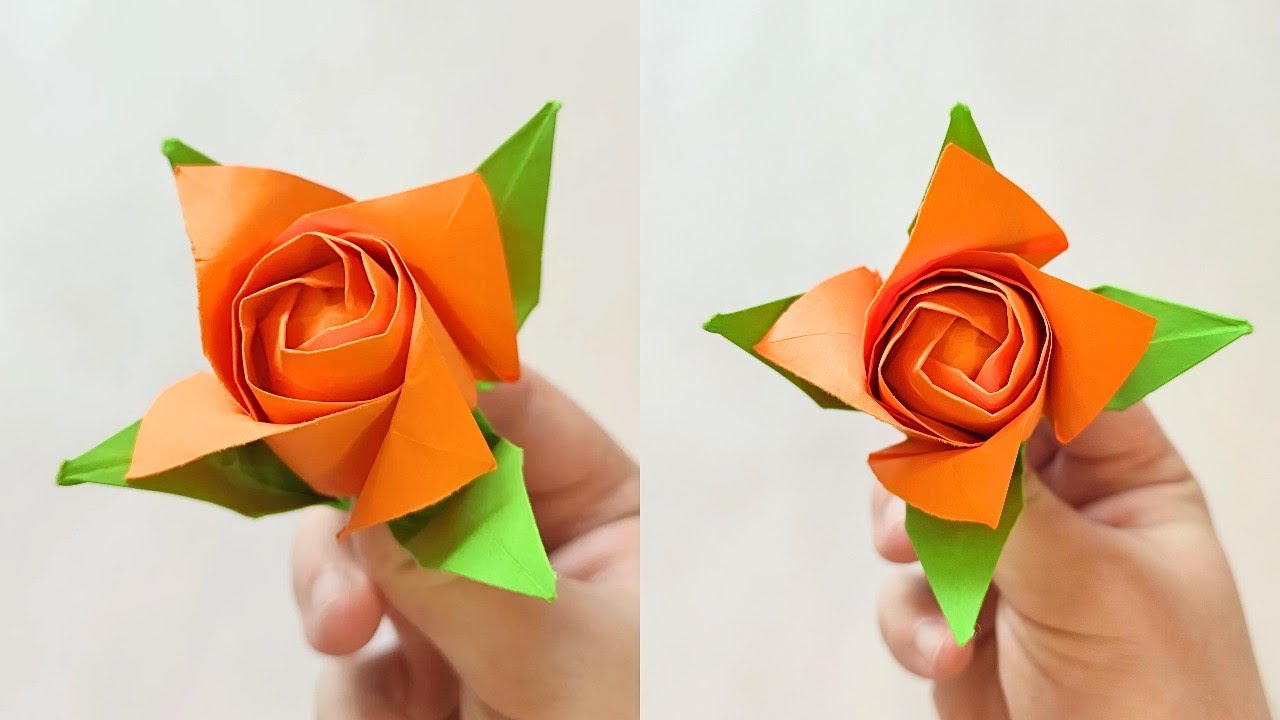 Origami ROSE tutorial | How to make a paper roses - YouTube