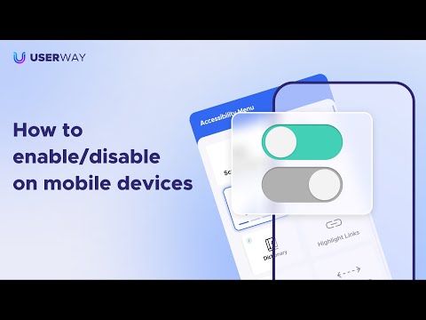 How to enable/disable UserWay's Accessibility Widget on mobile devices