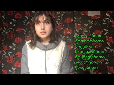 (Gürcü Dili) არსებითი სახელის ბრუნება. ბრუნვები და მათი ნიშნები - Hallar və Şəkilçiləri