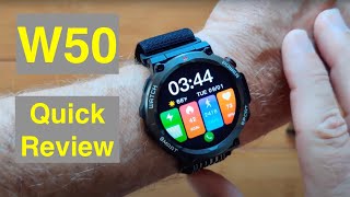 BLACKVIEW W50 IP68 10ATM Waterproof Bluetooth Calling Rugged Smartwatch: Quick Review