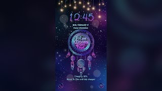 Galaxy Premium Theme - Neon Dream Catcher Animated Lockscreen screenshot 2