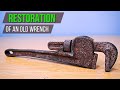 Crooked Pipe Wrench Restoration with Electrolysis