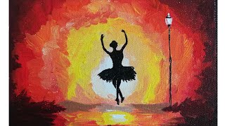 poster easy painting beginners dancing acrylic canvas street