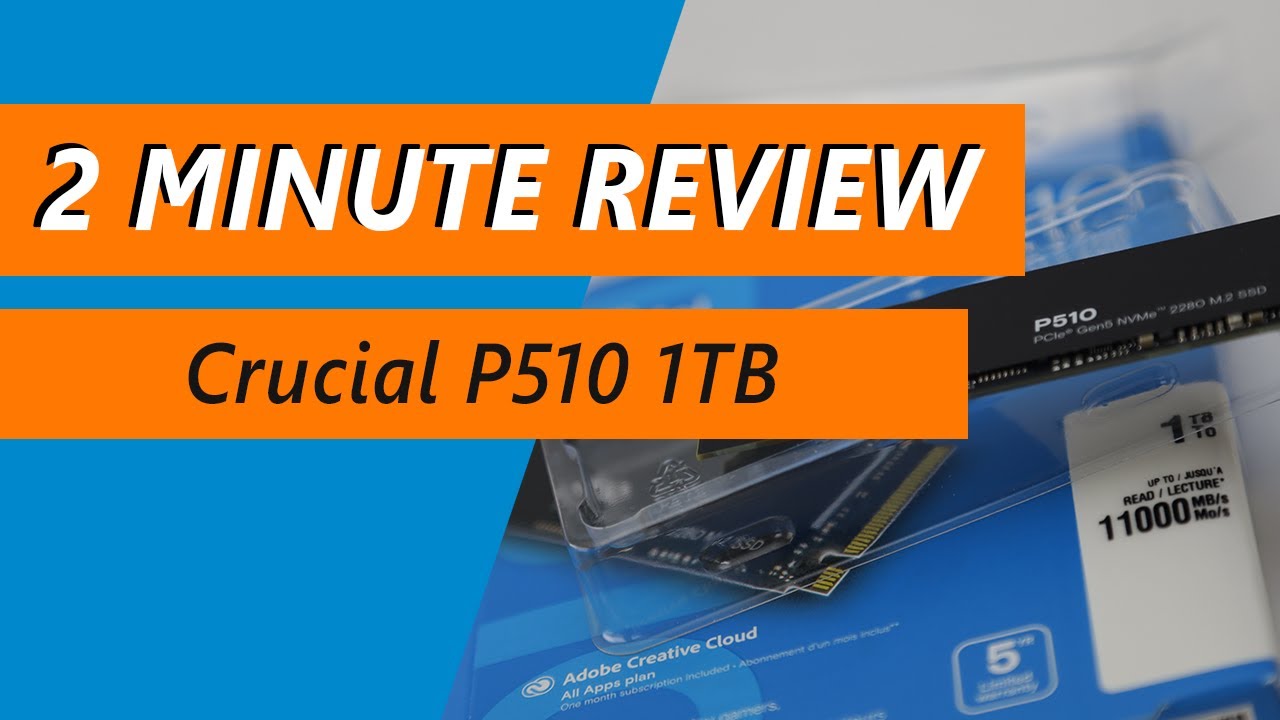 11000MB/s for $100! Crucial P510 1TB PCIe 5.0 NVMe SSD Review 