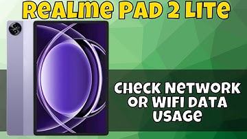 Realme Pad 2 Lite Check Network or Wifi data Usage || How to check Wifi data || Network settings
