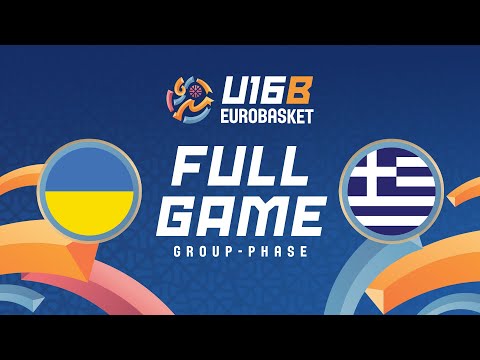 Group Phase | Ukraine v Greece | Full Basketball Game | FIBA U16 Women's EuroBasket 2025 - Div. B