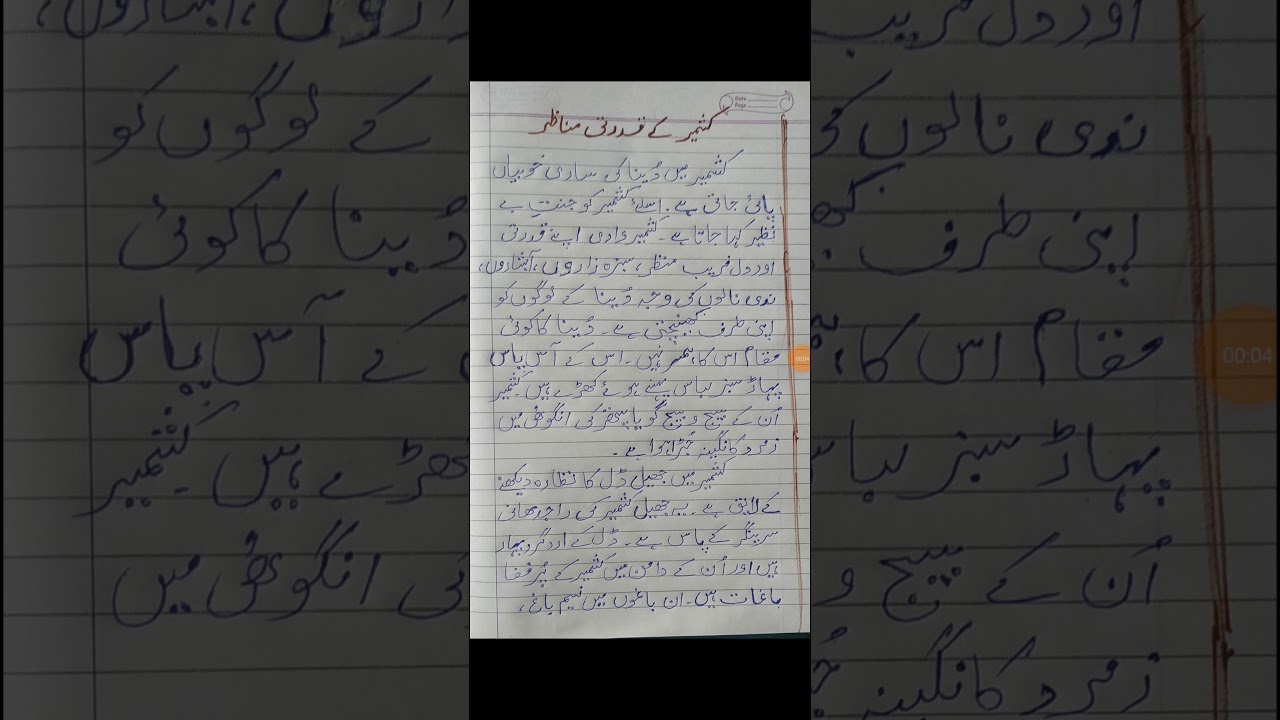 essay for class 8 in urdu