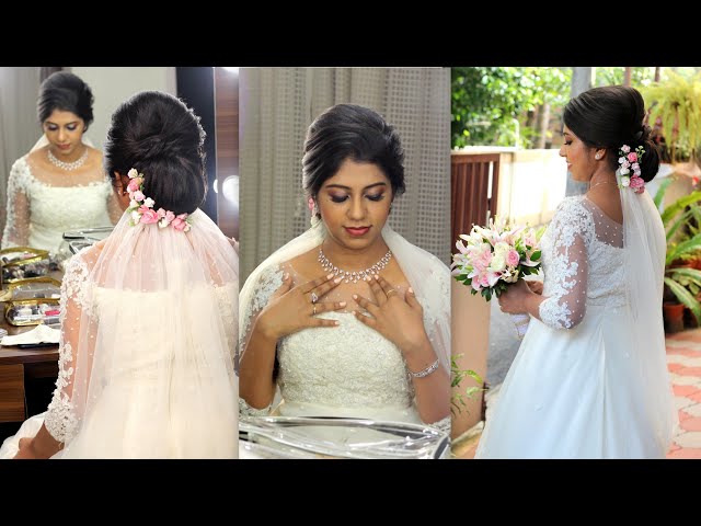 Hindu Bridal Makeup look | South Indian Kerala Hairstyle & Saree draping |  Affordable Bridal Makeup - YouTube
