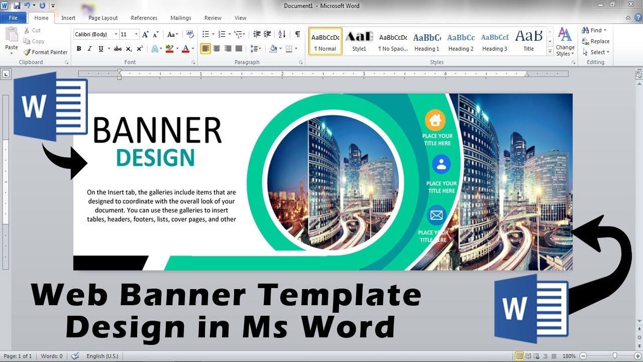 Ad Banner Template Design In Ms Word How To Make Ad Banner Ad Banner Template Design In Ms Word How To Make Ad Banner