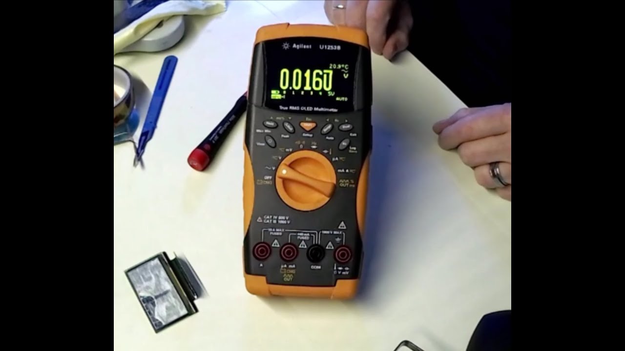 Agilent U1253B. Display wechseln. Display replacement - YouTube