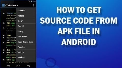How to extract source code from any app