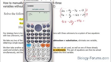 Elimination Method for Solving a 3-Variable Linear System