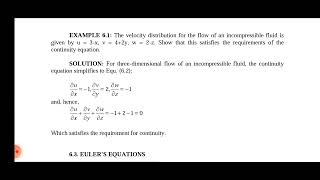 How to satisfy continuity equation for given velocity distribution.