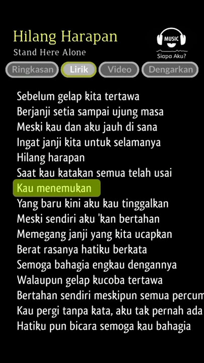 Stand Here Alone - Hilang Harapan #standherealonehilangharapan lirik#standherealonehilanharapancover