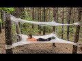 SOLO camping GIRL/ Plastic film hammock tent ASMR