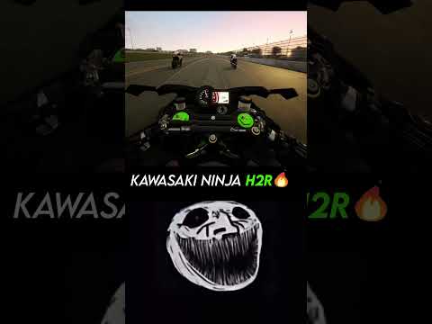 Wait for Kawasaki Ninja H2R 🥵🔥 #shorts #kawasaki #troll #trollface #kawasakininja #h2r