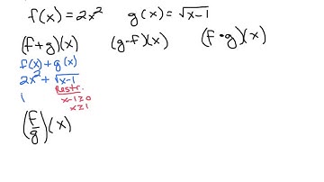 Precalculus Function Operations