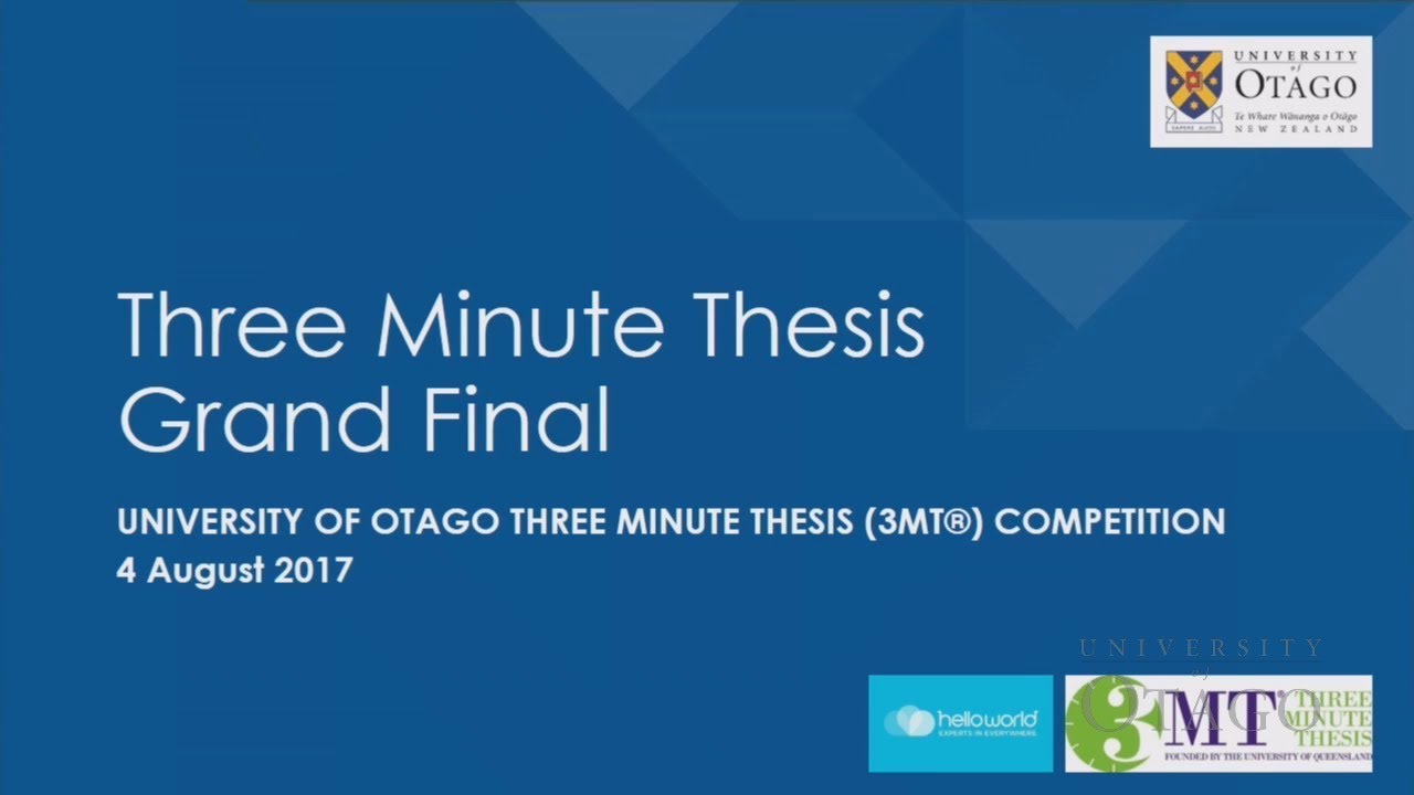 three minute thesis otago