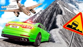 ❄️ SAMOLOT ZRZUCA SUPERAUTA Z NIEBEZPIECZNEJ TRASY!? | BeamNG Drive |