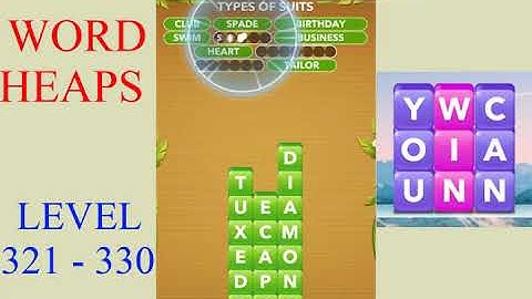 Word Heaps Level 321 - 330 | All Answers | Walkthrough