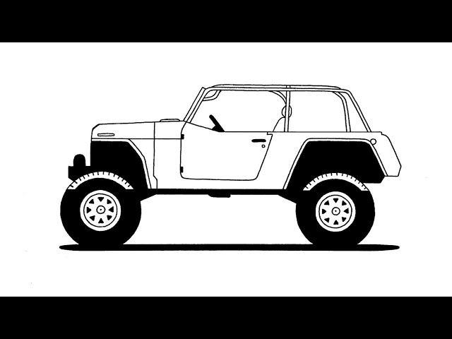 Off road jeep adventure 4x4 isolated easy to edit Vector Image