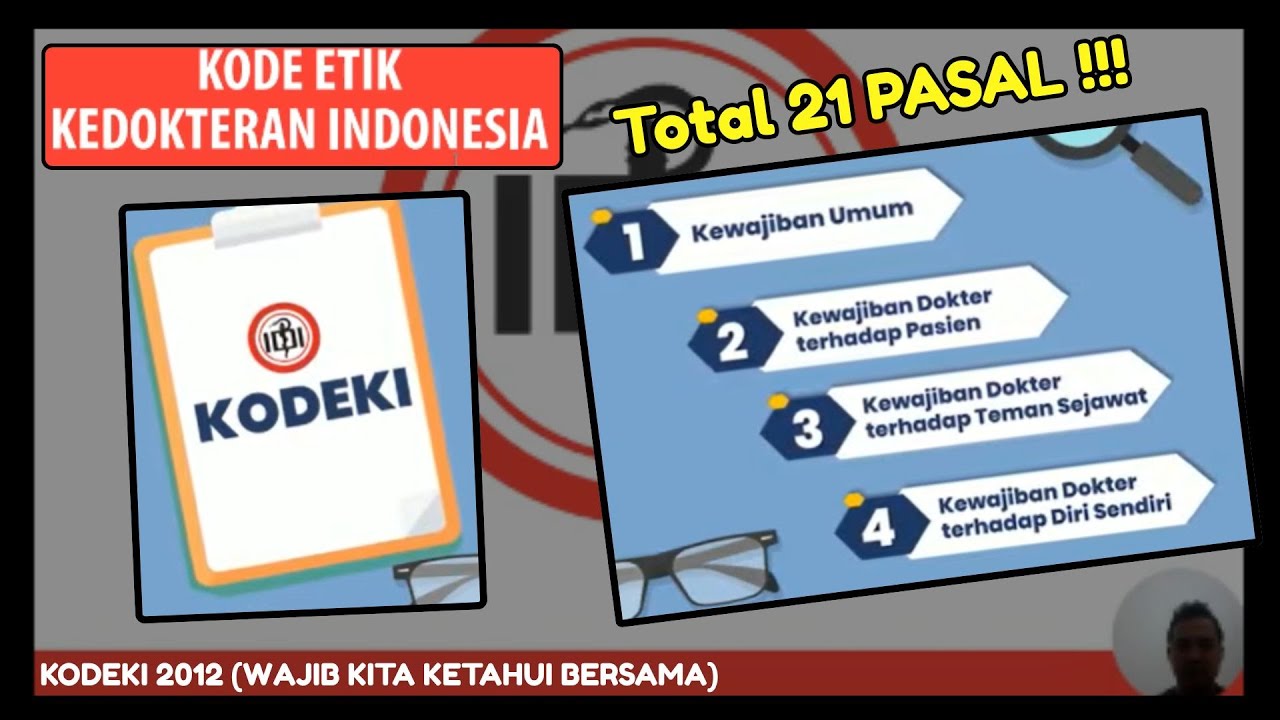 Bedah Etik: Apa Saja Kewajiban Dokter Menurut Kode Etik Kodekteran (KODEKI 2012) ? #drMuhHasanMARS