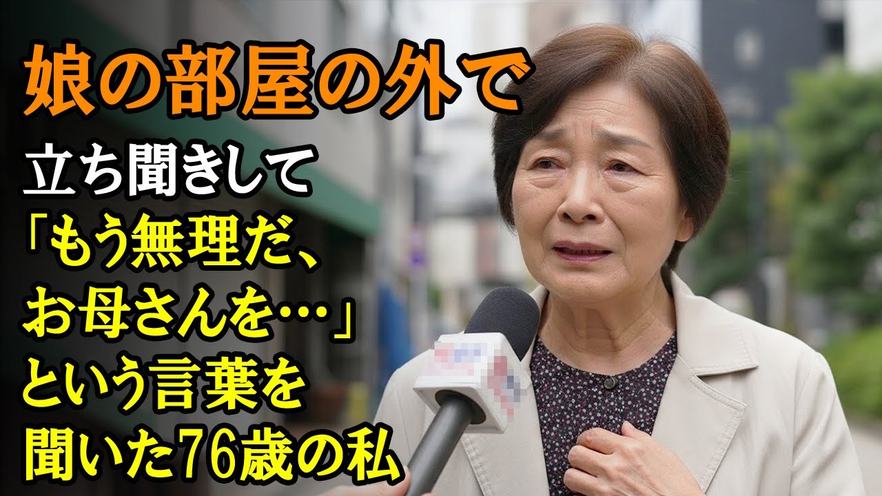 娘の部屋の外で立ち聞きして「もう無理だ、お母さんを…」という言葉を聞いた76歳の私