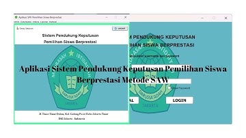 Sistem Pendukung Keputusan Pemilihan Siswa Berprestasi Metode SAW Berbasis Java.