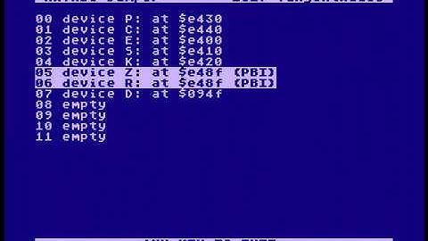 Atari 8-bit PBI WiFi Project: PBI ROM & HATABS dump test