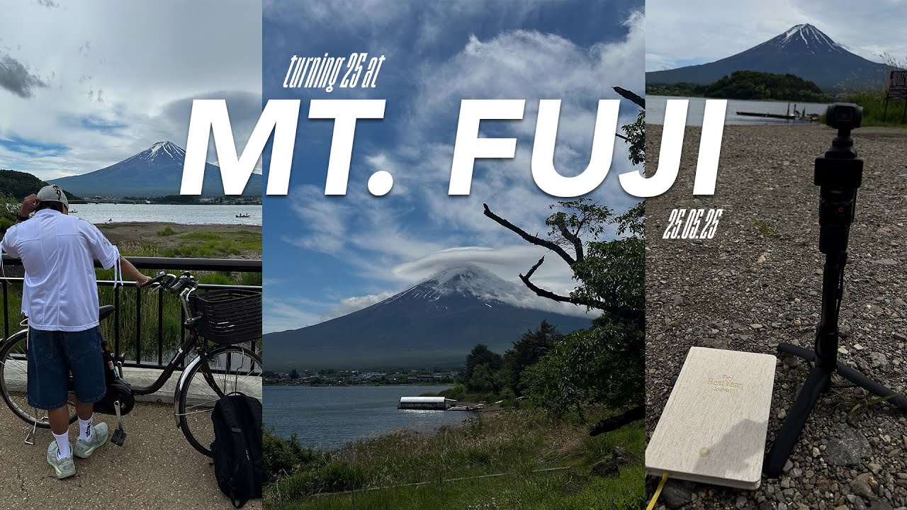 japan vlog ep. 2 | cycling around mt fuji on my 25th birthday 🇯🇵 oishi park & journaling by the lake