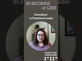 30 Seconds or Less - Consultant vs Fractional Leader #fractional