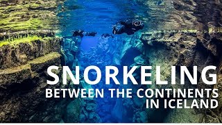 Snorkeling and diving between the tectonic plates in Iceland