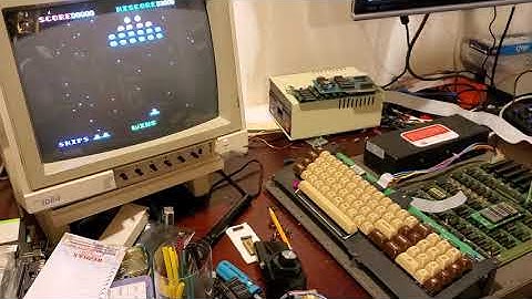 Galaxian on a Zeus 2001 Apple II Clone