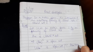 Intersection of an arbitrary family of closed sets is closed set