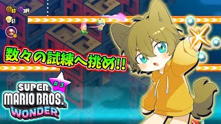 【不思議な世界の試練とは！？】日月(陽)の全力攻略プレイ配信【#スーパーマリオブラザーズワンダー part3】