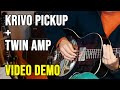 Krivo resophonic pickup  fender twin amp  demo