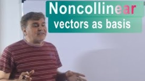 Noncollinear vectors as basis of 2D space