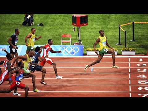 JO PKIN 2008   Le 100m mythique dUsain Bolt