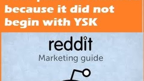Your post was removed on reddit because it did not begin with YSK Updated Policy of Youtube