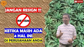 Jangan Resign dari Pekerjaan!!! Selama Masih ada 4 Hal Ini di Perusahaan Anda