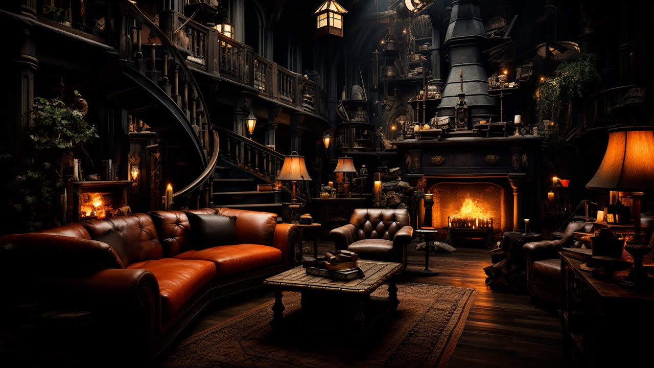 Seek Peace | Rainstorm & Fireplace Soundscape | Stimulate Creative Thinking | Relaxing | White Noise