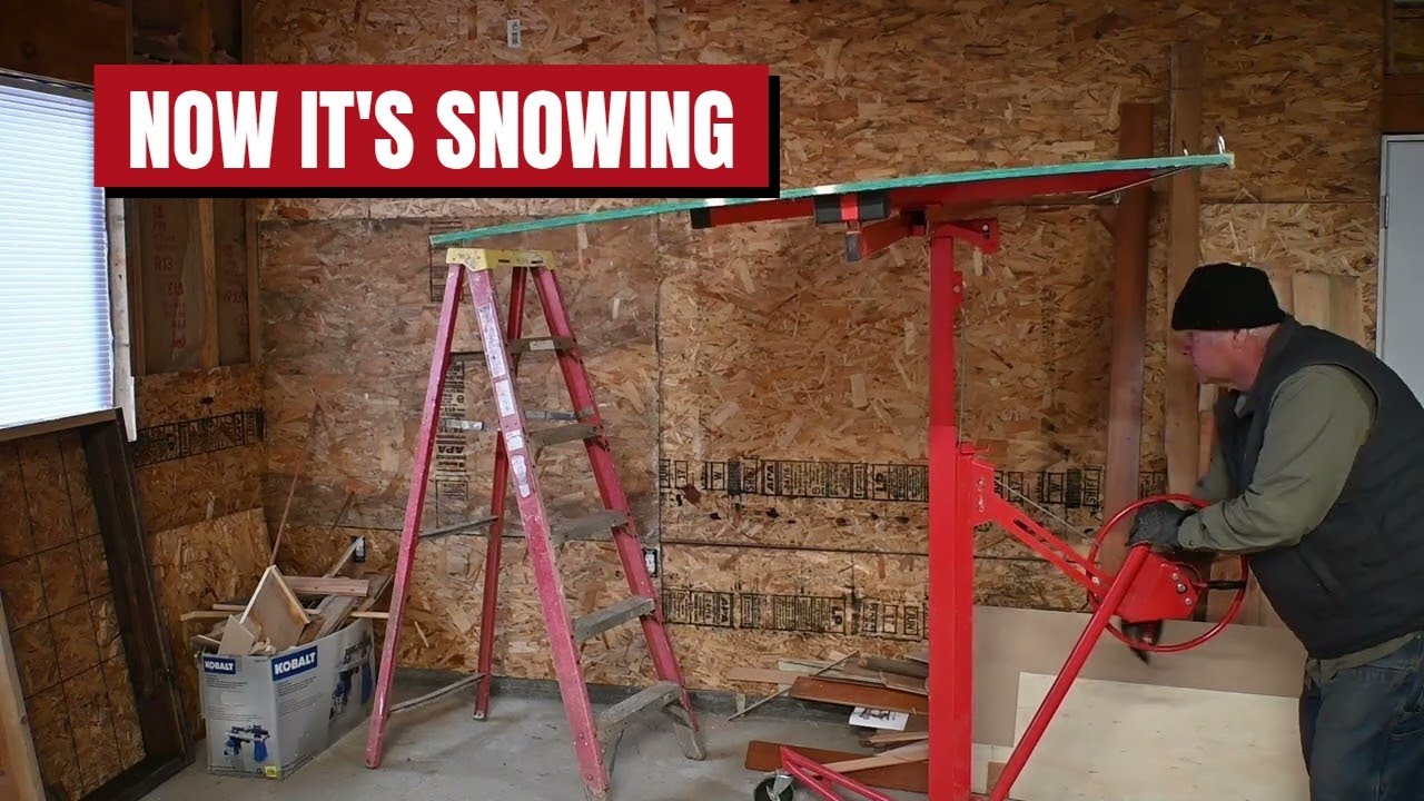How I Finally insulate IN My Wood Shop (During a Snowstorm) - YouTube