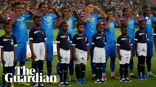 DR Congo squad protest for peace in their country before their Afcon semi-final