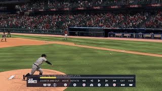 Pitcher catches ball with bare hand